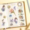 Wrapables Aesthetic Floral Fashion PET Washi Tapes for Scrapbooking, Stationery, Journaling, Diary, Card Making (Set of 2), Blue and Lavender